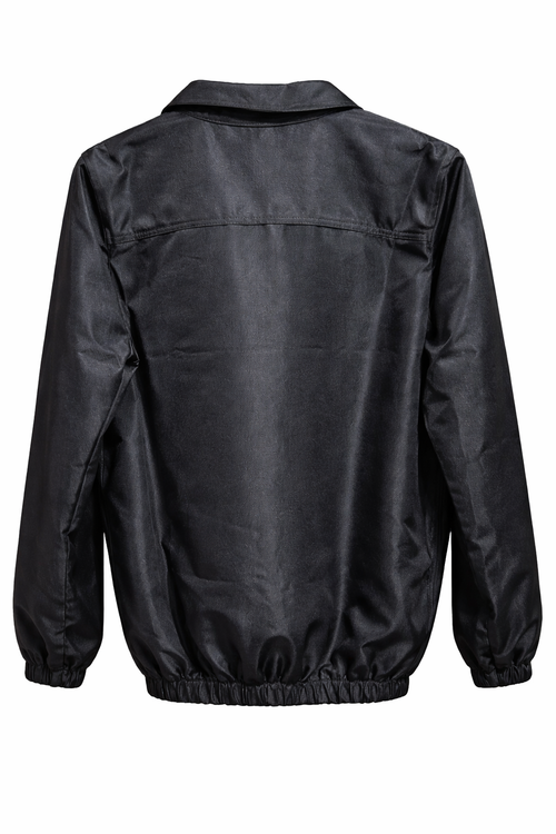 Abrigo Tipo Chamarra Negro con Pedrería | Mujer